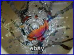 Raku Pottery Vase Bruce Odell Rainbow Iridescence 2018 Louisiana