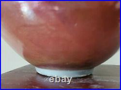 Raku Pottery Vase Lidded Urn Signed Dated 13