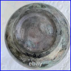 Raku Studio Pottery Lidded Pot Urn Vase Signed John Scott Sourdust Pottery H6