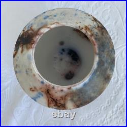 Raku Studio Pottery Lidded Pot Urn Vase Signed John Scott Sourdust Pottery H6