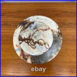 Raku Studio Pottery Lidded Pot Urn Vase Signed John Scott Sourdust Pottery H6