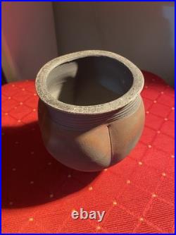 Raku Studio Pottery Vase Signed with W' Makers Mark Stunning Piece Beautiful