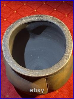 Raku Studio Pottery Vase Signed with W' Makers Mark Stunning Piece Beautiful