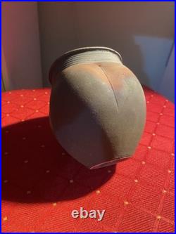 Raku Studio Pottery Vase Signed with W' Makers Mark Stunning Piece Beautiful
