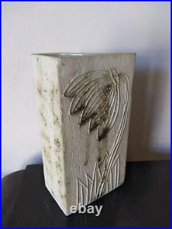 Rare Angled Glazed Carn Pottery Studio Pottery Vase Signed J Beusmans Rare Angled Glazed Carn Pottery Studio Pottery Vase Signed J Beusmans