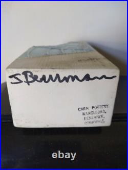 Rare Angled Glazed Carn Pottery Studio Pottery Vase Signed J Beusmans Rare Angled Glazed Carn Pottery Studio Pottery Vase Signed J Beusmans