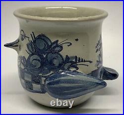 Rare Bjorn Wiinblad Verkstad Studio Pottery Bird Vase V65 Signed 1974 Denmark