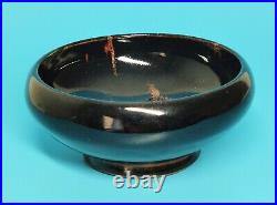 Rare Charles Vyse (1882-1971) Tenmoku Glaze Studio Pottery Bowl SUPERB Signed