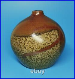 Rare Derek Clarkson Studio Pottery Stoneware High Fired Cobalt Glaze Moon Vase