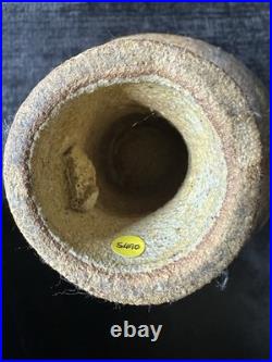 Rare Early Studio Pottery Brutalist Pedestal Vase By Ashley Howard Late 1980s