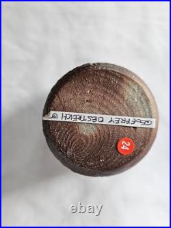 Rare Geoffrey Oestreich Leach studio pottery small vase, Circa 1960's