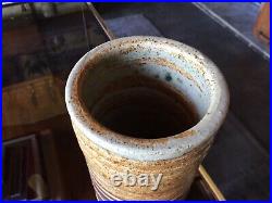 Rare Large Cylinder Studio Pottery Vase by Tue Poulsen Denmark