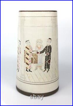 Rare Large Rodney Lawrence Elizabeth Raeburn Studio Pottery Artist Vase SUPER