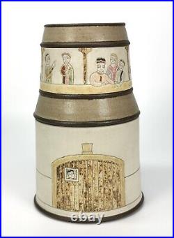 Rare Large Rodney Lawrence Elizabeth Raeburn Studio Pottery Vase SUPER