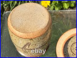 Rare Richard Batterham Celedon Lidded Jar 7 & 1/2 Studio Pottery
