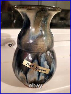 Rare Roger Guerin Bouffioulx 6 Art Pottery Vase Fully Stamped & Labeled Lovely