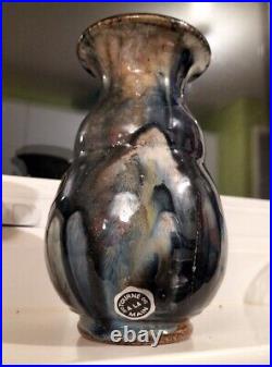 Rare Roger Guerin Bouffioulx 6 Art Pottery Vase Fully Stamped & Labeled Lovely