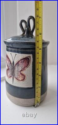 Rare Signed Peter Luti Callander Scottish Studio Art Pottery Vintage, Butterfly