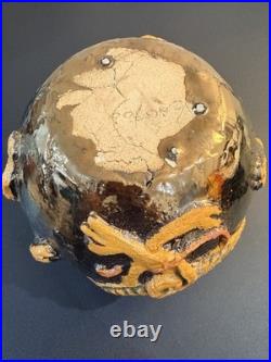 Rare Signed Studio Pottery Sculptural Vessel Celtic Style European Ceramic Vase