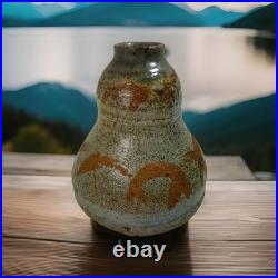 Rare Signed Studio Pottery Vase Unique Artisan Collectible with Mystery Mark