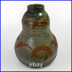 Rare Signed Studio Pottery Vase Unique Artisan Collectible with Mystery Mark