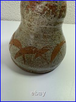 Rare Signed Studio Pottery Vase Unique Artisan Collectible with Mystery Mark