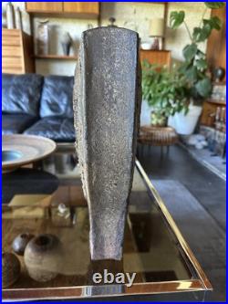 Rare Vintage 1970s Large Brutalist Studio Pottery Vase By Geoff Hartley