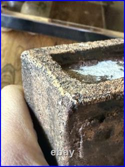 Rare Vintage 1970s Large Brutalist Studio Pottery Vase By Geoff Hartley