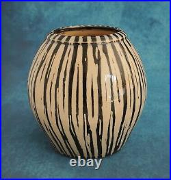 Rare Vintage Frederick Harrop Studio Pottery Animal Print Vase Signed & Dated