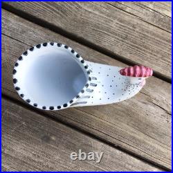 Rare Vintage MidCentury Modern Rye Studio Pottery David Sharpe Cockerel Hen Vase