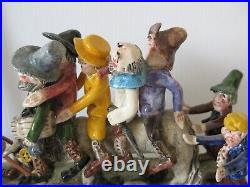 Rare Vintage Will Young Devon Runnaford Pottery All 8 Characters And Horse