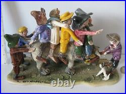 Rare Vintage Will Young Devon Runnaford Pottery All 8 Characters And Horse