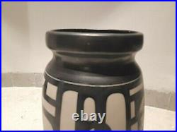 Rare Vtg Lapid Israel MID Century Big Vase Ceramic Pottery Handpainted 11' 60's