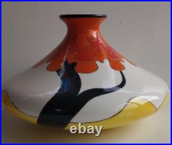 Rare Vtg Vase MCM Abstract Floral Retro Studio Pottery Artist Signed Ltd Edition Rare Vtg Vase MCM Abstract Floral Retro Studio Pottery Artist Signed Ltd Edition