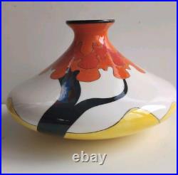 Rare Vtg Vase MCM Abstract Floral Retro Studio Pottery Artist Signed Ltd Edition Rare Vtg Vase MCM Abstract Floral Retro Studio Pottery Artist Signed Ltd Edition