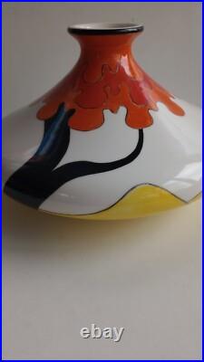 Rare Vtg Vase MCM Abstract Floral Retro Studio Pottery Artist Signed Ltd Edition Rare Vtg Vase MCM Abstract Floral Retro Studio Pottery Artist Signed Ltd Edition