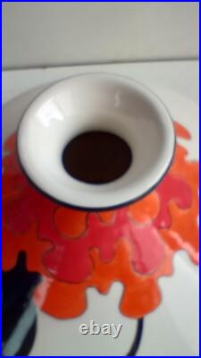 Rare Vtg Vase MCM Abstract Floral Retro Studio Pottery Artist Signed Ltd Edition Rare Vtg Vase MCM Abstract Floral Retro Studio Pottery Artist Signed Ltd Edition