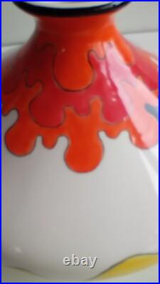 Rare Vtg Vase MCM Abstract Floral Retro Studio Pottery Artist Signed Ltd Edition Rare Vtg Vase MCM Abstract Floral Retro Studio Pottery Artist Signed Ltd Edition
