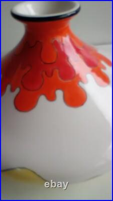 Rare Vtg Vase MCM Abstract Floral Retro Studio Pottery Artist Signed Ltd Edition Rare Vtg Vase MCM Abstract Floral Retro Studio Pottery Artist Signed Ltd Edition