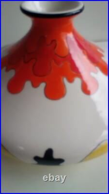 Rare Vtg Vase MCM Abstract Floral Retro Studio Pottery Artist Signed Ltd Edition Rare Vtg Vase MCM Abstract Floral Retro Studio Pottery Artist Signed Ltd Edition