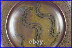 Ray Finch Winchcombe Studio Pottery Large 35.5cm Plate Personal Seal Leach Inter