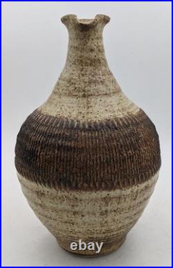 Ray Marshall Studio Pottery Stoneware Sgraffito Pitcher 1975