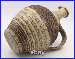 Ray Marshall Studio Pottery Stoneware Sgraffito Pitcher 1975