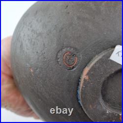 Reet Gilday Studio Pottery Vase Of Flattened Form 12cm High