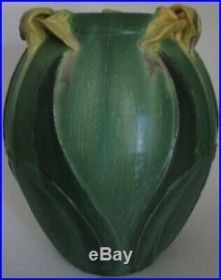 Retired Japanese Iris Vase by Ephraim Faience Pottery