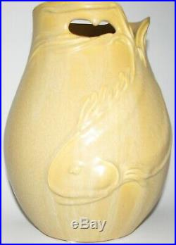 Retired Koi Vase by Ephraim Faience Pottery