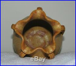 Retired Star Fern Small Vase by Ephraim Faience Pottery