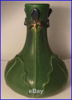 Retired Wild Iris Vase by Ephraim Faience Pottery 6 Kevin Hicks BEAUTIFUL