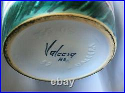 Retro 50s 60s studio art pottery vase stylized horse valcera switzerland 28.5 cm