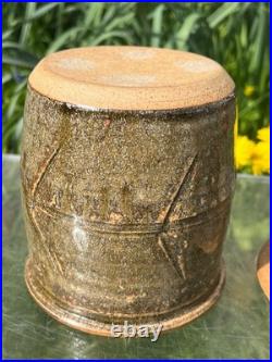 Richard Batterham Celedon Lidded Jar 7 & 1/2 Studio Pottery Good Condition